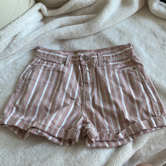 American Eagle Outfitters Pants - AEO Striped Mom Jean High Rise Shorts